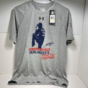 Detroit Tigers Under Armor Verlander Veterans Tshirt Men's Medium